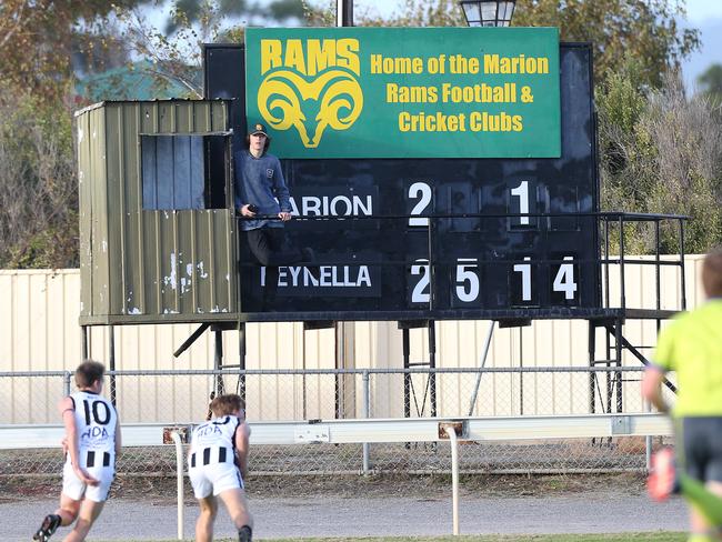 Marion will be hoping scorelines like this will be a thing of the past after opting to move to the Adelaide Footy League. Picture: Stephen Laffer.