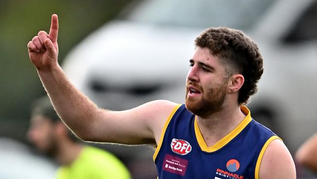 Rupertswood’s Jacob Chahine kicked a goal on Saturday. Picture: Andy Brownbill