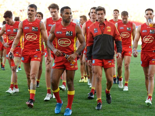 AFL legend Jonathan Brown called the Suns’ performance “embarrassing” and “disappointing”. (Photo by Matt Roberts/AFL Photos/via Getty Images )