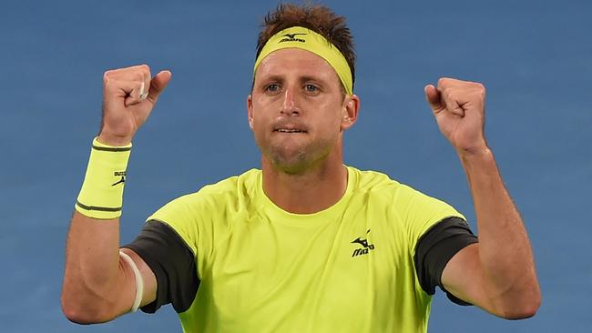 There’s been plenty of fist-pumping from Tennys Sandgren.