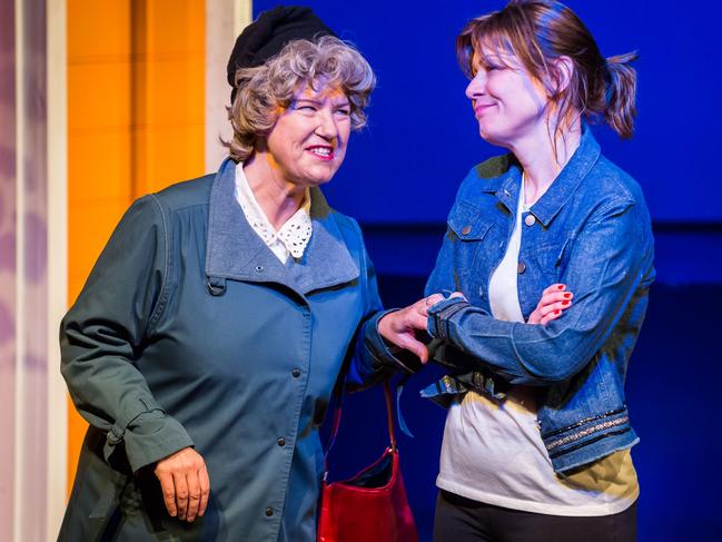 Margaret Olive and Jacqui Wilson in Castle Hill Players' production of Neighbourhood Watch. Picture: Chris Lundie