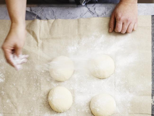 Fred's fougasse under construction.