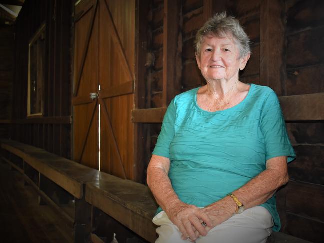 Bloomsbury Soldiers' Hall member Mavis Telford seated where the women would wait for the men to ask them to dance. Picture: Heidi Petith