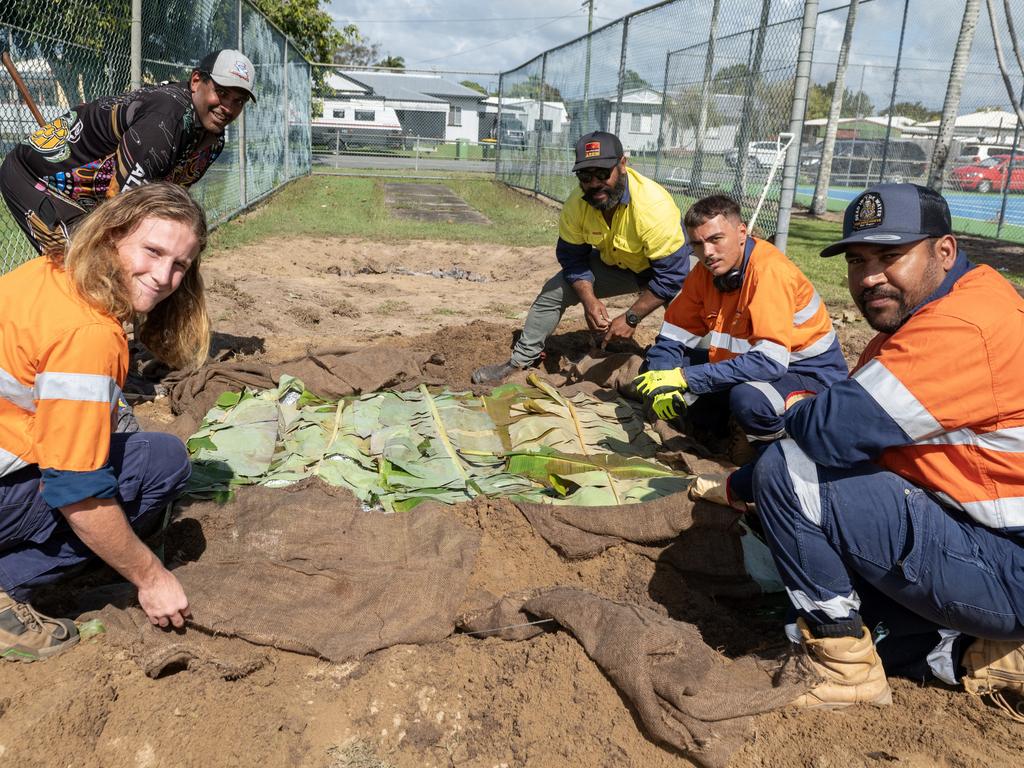 Donovan Ryan-Ellul, James Baira, Mena Tuibua, Jaffahl Skillington and Albert Abdul Rahman at Mackay State High School Friday 21 July 2023 Picture: Michaela Harlow