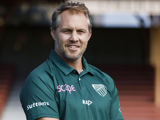 Randwick head coach Stephen Hoiles during the official 2024 Charter Hall Shute Shield season launch at North Sydney Oval. Photo by Karen Watson.