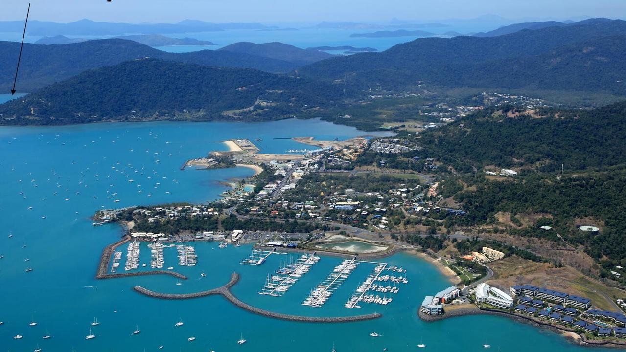 The location of Funnel Bay, near Airlie Beach.