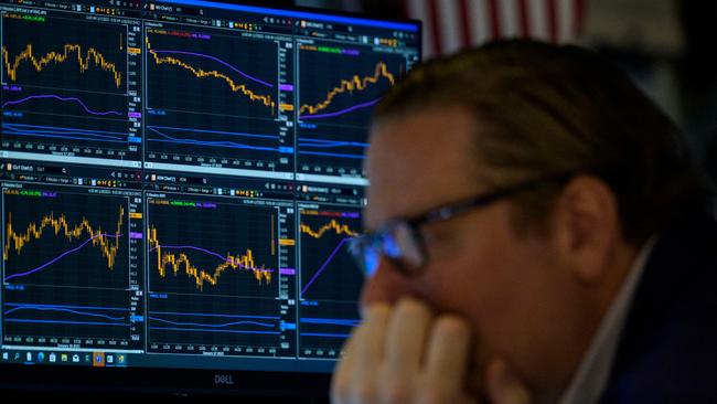 Labour market concerns wiped off some of the inflation-generated optimism on Wall Street overnight. Picture: Angela Weiss/AFP