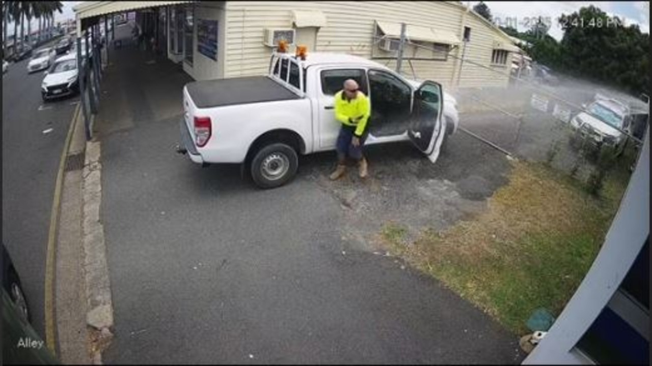 A local council worker cops a spray. Picture: Supplied