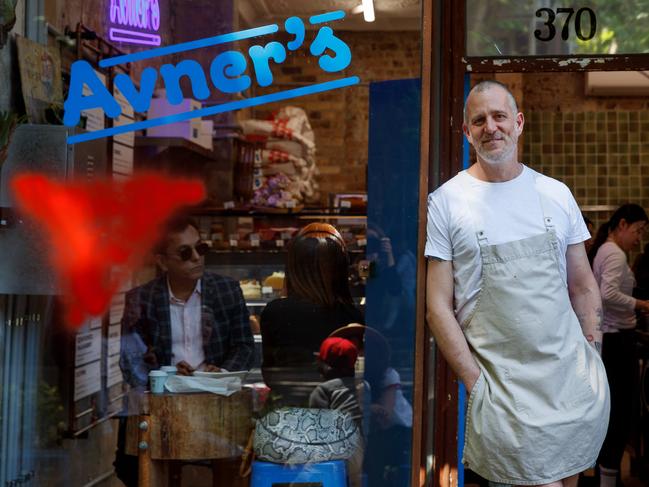 Chef Ed Halmagyi remains positive despite vandals leaving spray painted Hamas symbols on his bakery, AvnerÃs, in Surry Hills, Sydney on Sunday, October 13, 2024 . Picture: Nikki Short