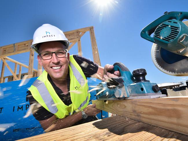 ROB Harder started life on the tools as a builderÕs labourer and carpenter. Now the former chippy runs QueenslandÕs biggest home builder, the Impact Group, and is looking to expand into southern states such as Victoria.Picture: NIGEL HALLETT