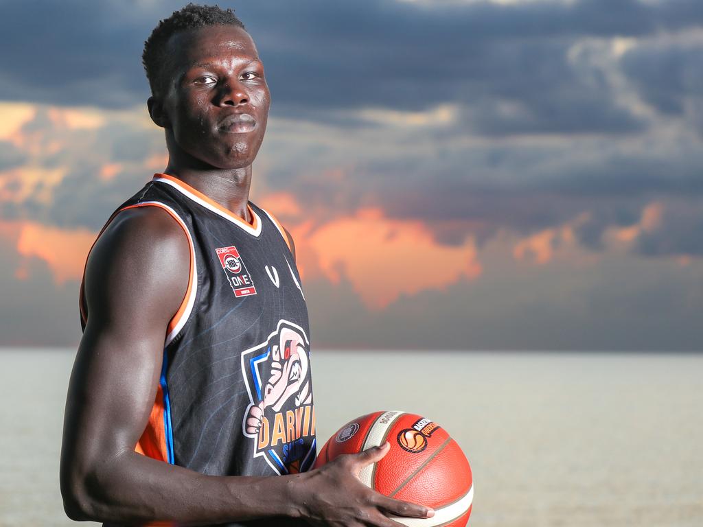 Darwin Salties star Makuach Maluach won the new franchise’s MVP award in 2022. Picture: Glenn Campbell