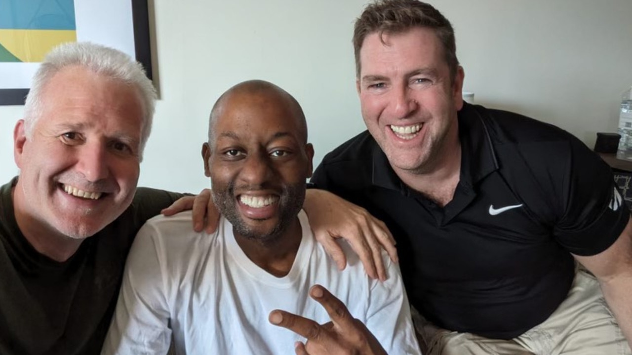 L-R Andrew Gaze, Corey 'Homicide' Williams and Trevor Gleeson