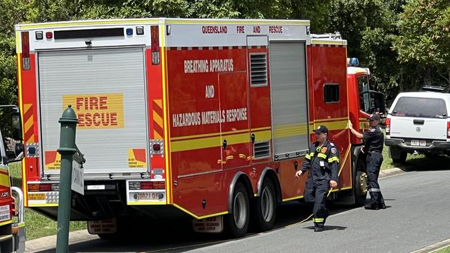 A QFES vehicle at the scene. Photo: Keith Woods.