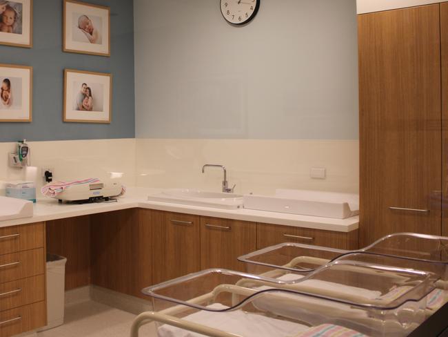 The new Well Baby Nursery in the private maternity ward at Northern Beaches Hospital. Picture: Supplied.