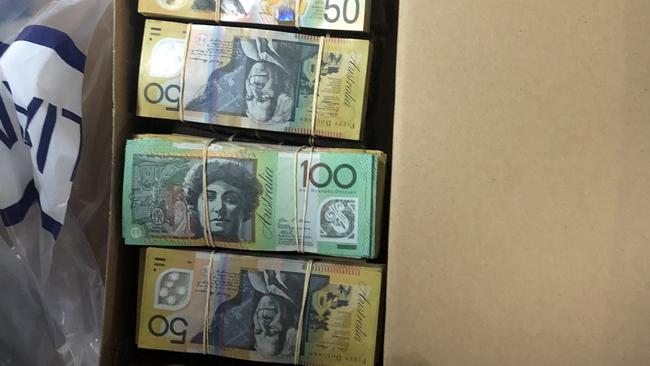 Cash seized by AFP. Picture: AFP