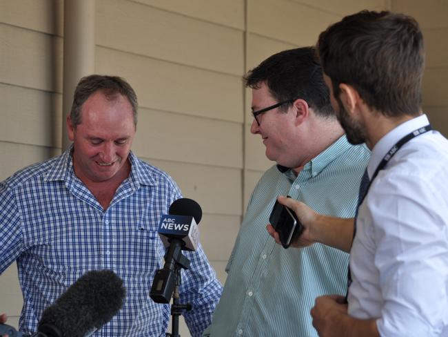 Deputy Prime Minister Barnaby Joyce and Member for Dawson George Christensen. Picture: Supplied