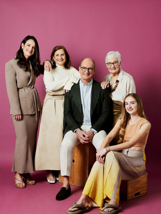 (L-R) Sam, Libby, David Koch, Von and Matilda. Picture: Daniel Nadel for Stellar