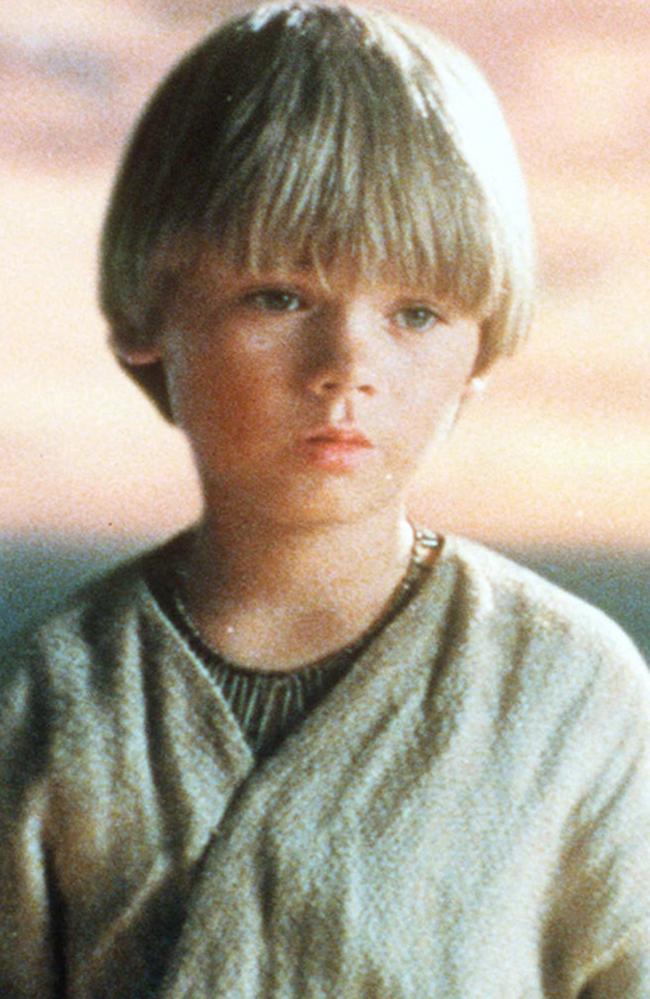 Actor Jake Lloyd in scene from Star Wars film The Phantom Menace.