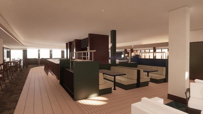 An artist’s impression of the bistro area.