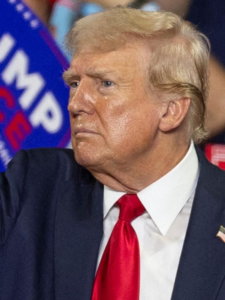 Donald Trump speaks during a campaign rally at the Bojangles Coliseum in Charlotte, North Carolina. Picture: AFP