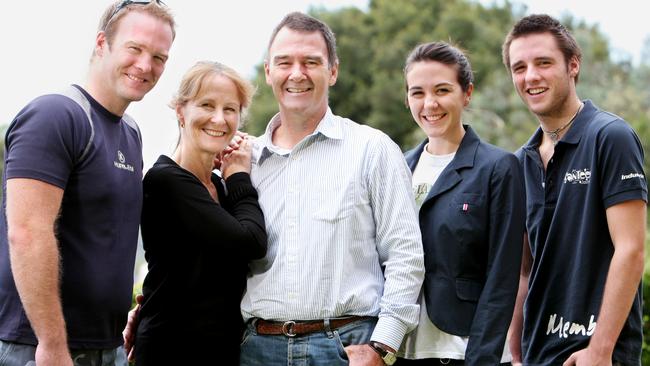 Gail and Chris O’Brien with their children Adam, Juliette and James.