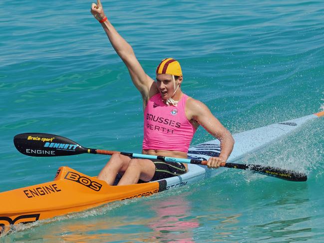 Maguire Reid from Port Noarlunga SLSC claimed his third State Open Ironman title at the recent SA Senior State Championships, with the first one as a 16 year old. Picture: Supplied