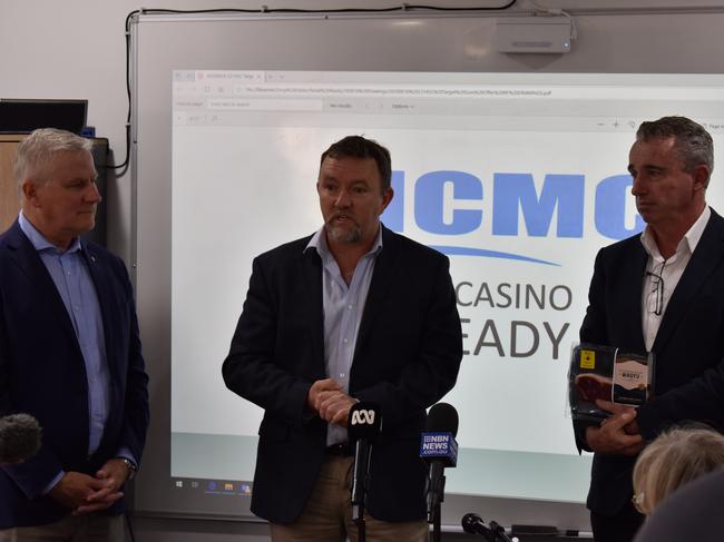 NCMC CEO Simon Stahl speaking at the announcement of federal funding for NCMC's new production facilities.