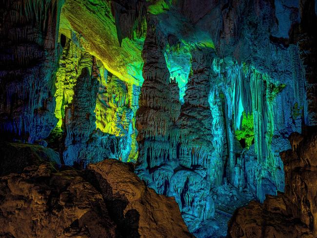 The lights create a jaw-dropping underground riot of colour. Picture: Scott Graham/Media Drum World