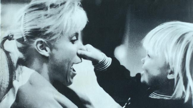 Lisa Curry with toddler Jaimi.