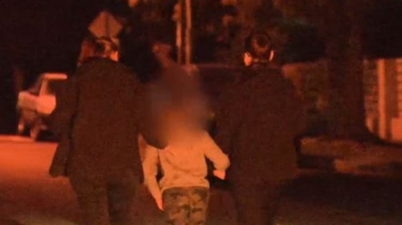 The couple’s eight-year-old son was in the car. Picture: Channel Nine