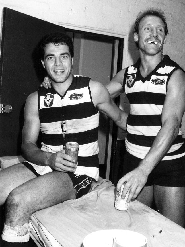 Bruce Lindner and Gary Ablett Sr in 1987.