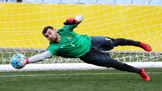 Socceroos goalkeeper Mat Ryan is likely to stay at Brighton for another season. Picture: Brett Costello