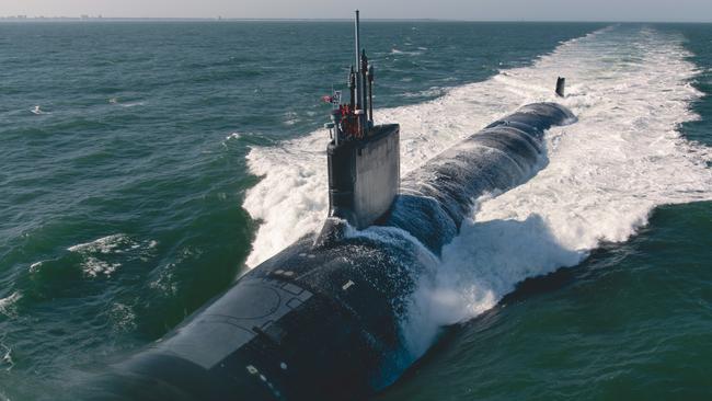 A US future Virginia-class attack submarine. Picture: US Navy