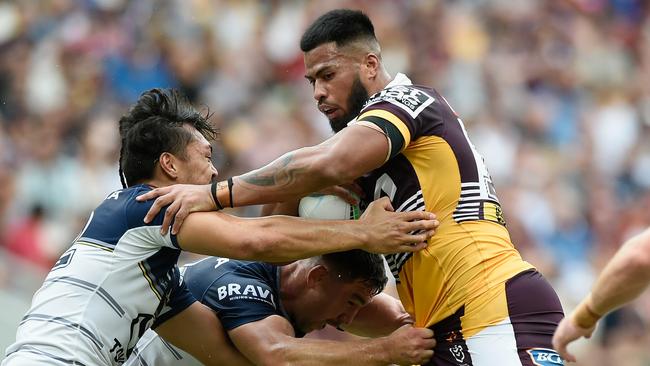 Payne Haas got through plenty of work against the Cowboys. Picture: NRL Imagery