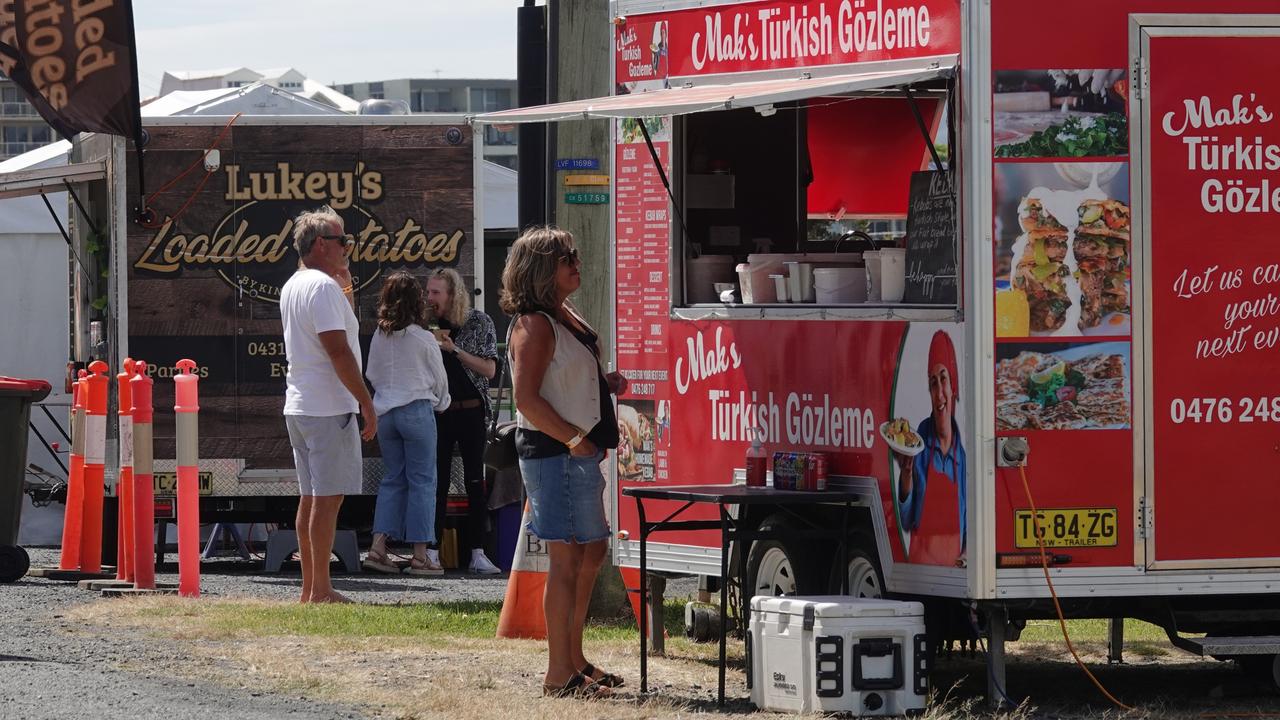 Some of the food vans at The Coffs Coast Food &amp; Wine Festival. Picture: Chris Knight