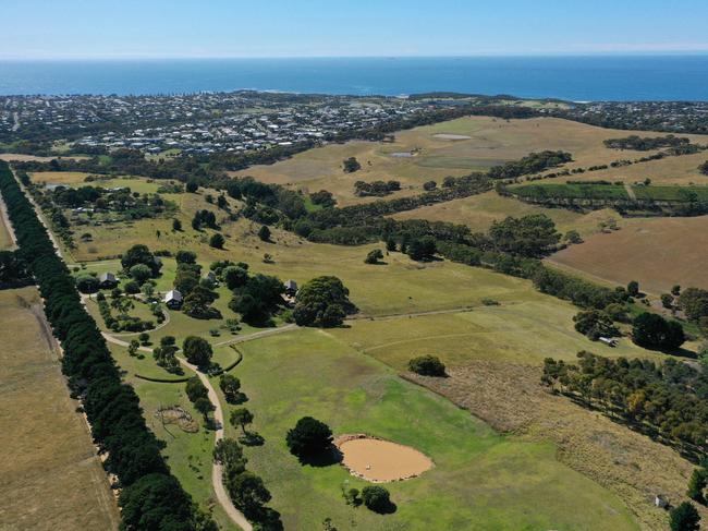 Spring Creek looking towards Duffields Road and Jan Juc. Torquay and Jan Juc is awash with purple signs as the deadline looms for submissions into the future of Spring Creek. Picture: Alan Barber