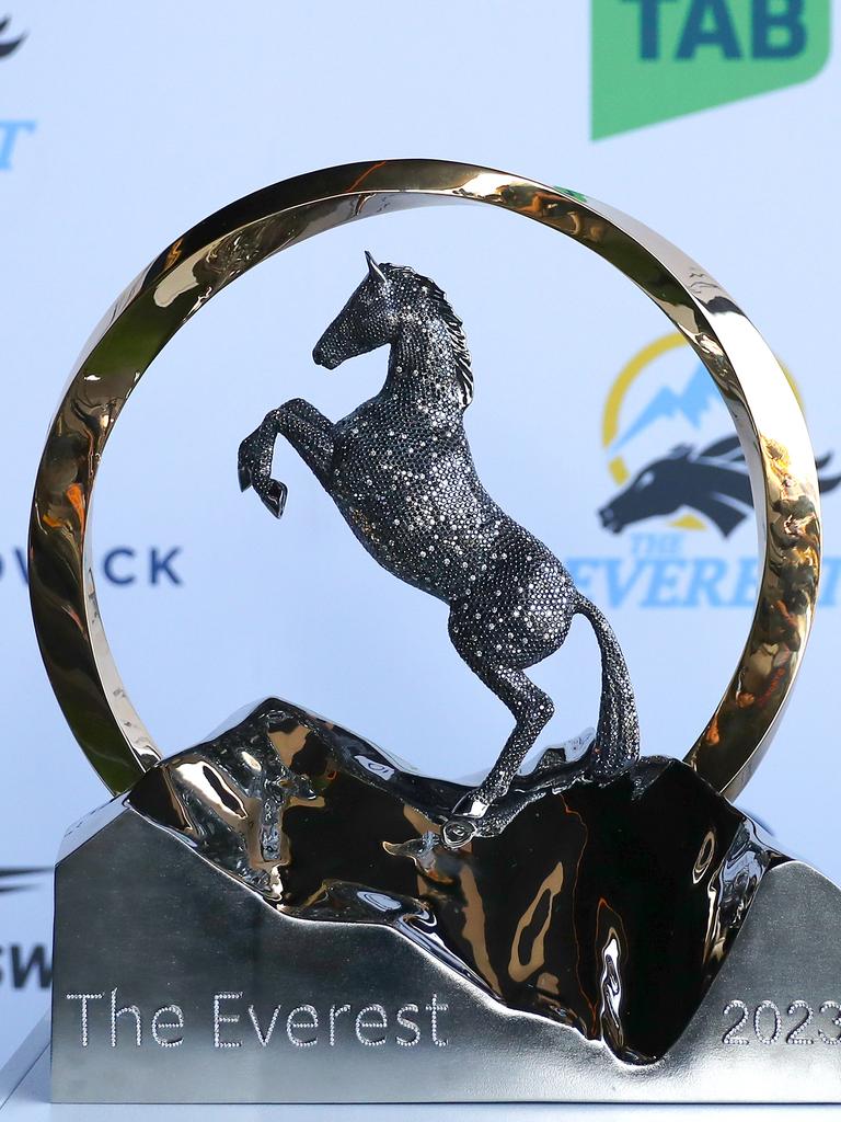 The Everest trophy. Picture: Jeremy Ng/Getty Images