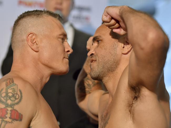 Anthony Mundine and Danny Green will take their feud into the African jungle. Picture: David Mariuz