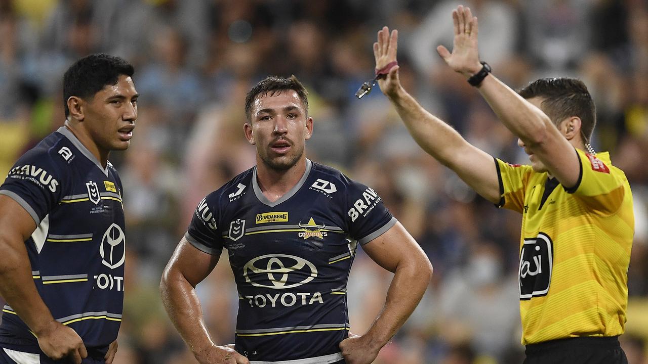 Robson’s sin-binning dashed any hopes of a Cowboys win. (Photo by Ian Hitchcock/Getty Images)