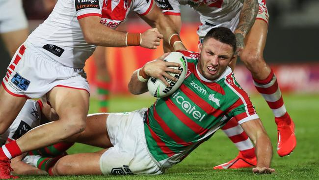 Burgess was enormous in the win over the Dragons. Picture: Phil Hillyard