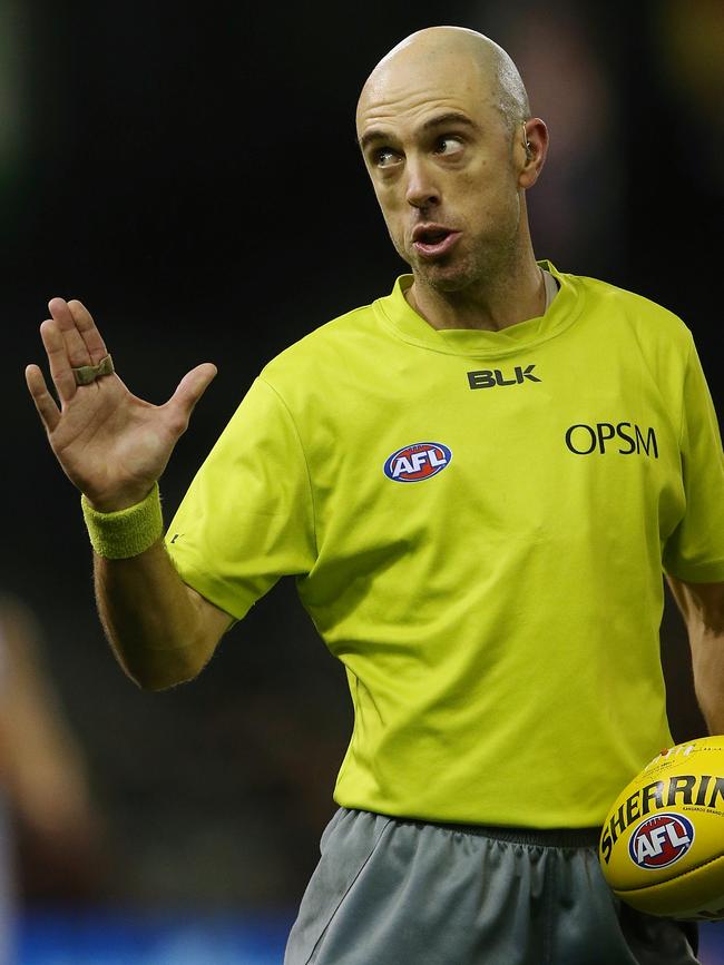 AFL umpire Mathew Nicholls.