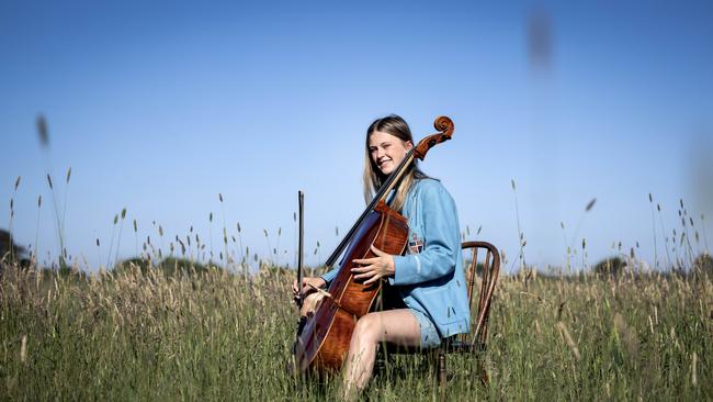 Geelong Grammar School student Sarah Gubbins enjoyed taking part in instrumental music at the co-ed school. Picture: Nicole Cleary