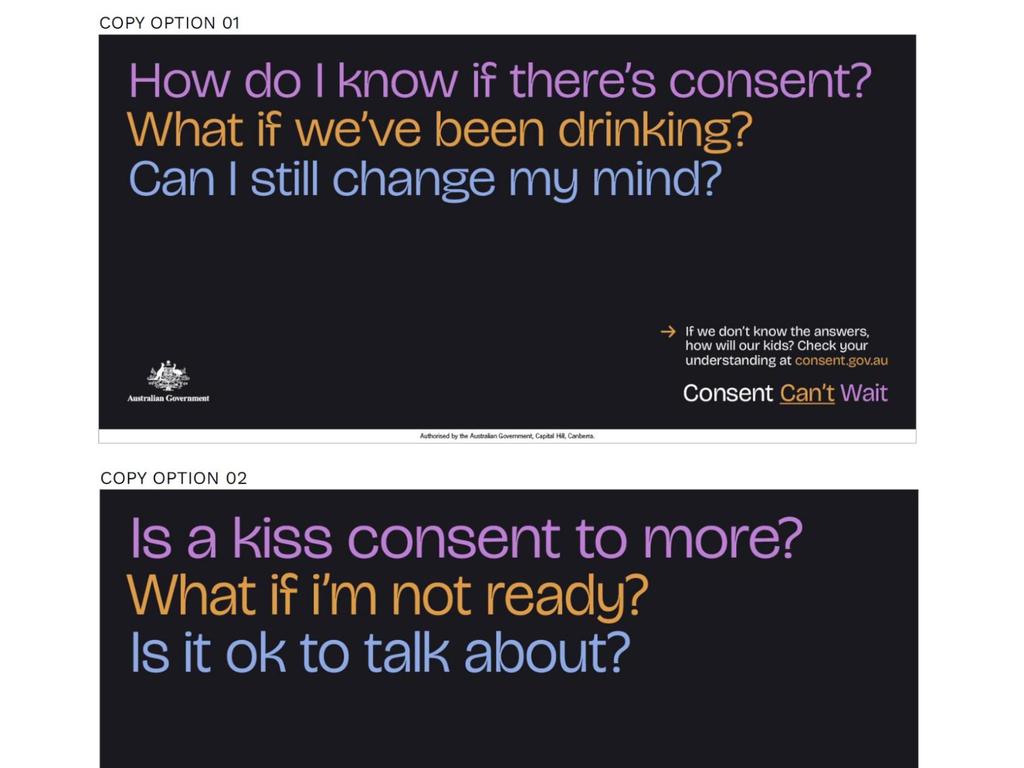 Questions debunk common myths, such as ‘What if we’ve been drinking?’, ‘Can I still change my mind?’ and ‘Is a kiss consent to more?’. Picture: Supplied