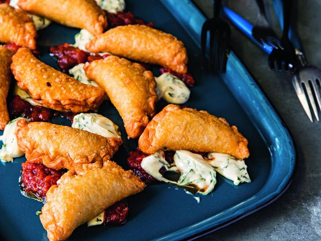 TWAM-20170429  EMBARGO FOR TWAM 29 APRIL 2017NO REUSE WITHOUT PERMISSIONChef Luke Mangan Spiced Lamb empanadas Pic : supplied