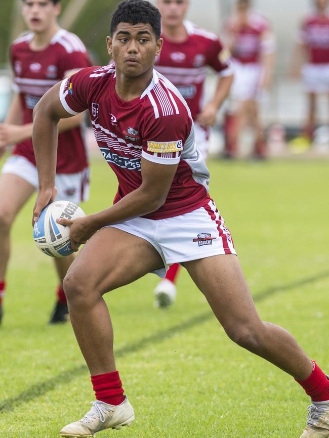 Wavell’s Karl Oloapu playing Meninga Cup for Redcliffe Dolphins Picture: Kevin Farmer