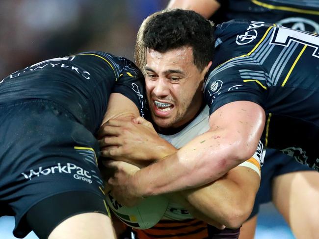 Jordan Kahu of Brisbane during the Elimination Final between the North Queensland Cowboys and the Brisbane Broncos. Pic Darren England.