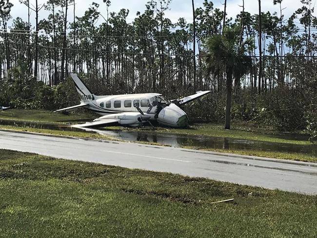 Debris left by Hurricane Dorian litters Grand Bahama International Airport. Picture: AFP