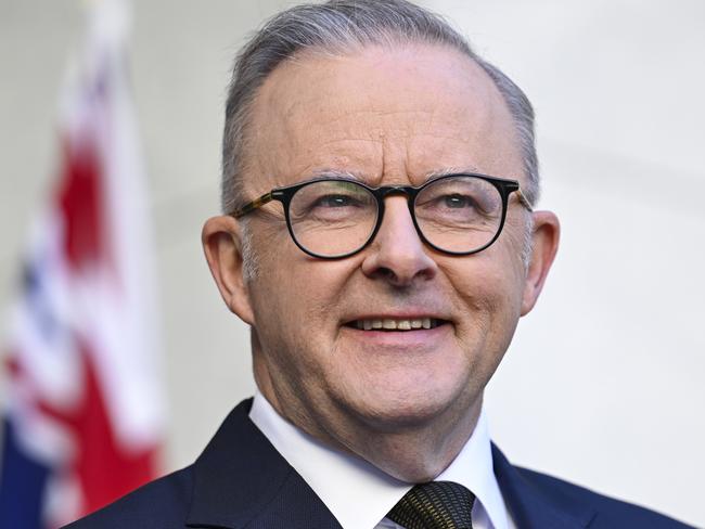 CANBERRA, AUSTRALIA  - NewsWire Photos - February 11, 2025: Prime Minister Anthony Albanese holds a press conference at Parliament House in Canberra. Picture: NewsWire / Martin Ollman