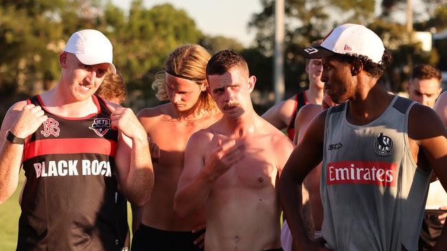 Black Rock players during pre-season training. Picture: Facebook.