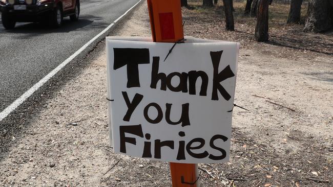 A sign on the road between Bruthen and Swan Reach. Picture: David Crosling